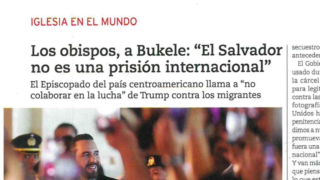 «El Salvador non è una prigione internazionale» La Conferenza Episcopale di El Salvador chiede umanità per i migranti «Sono fratelli e sorelle che fuggono da situazioni difficili e cercano una vita dignitosa»