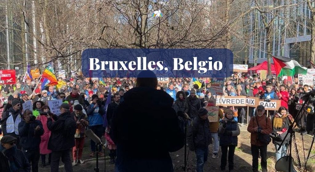 El pueblo de la paz en las plazas de Italia y Europa